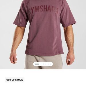 Gymshark power washed rag top Maroon Tee